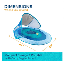 Load image into Gallery viewer, Baby Springfloat with Sun Canopy - Blue Sea Monster