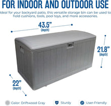 Load image into Gallery viewer, PATIO STORAGE - 73 GALLON - DRIFTWOOD