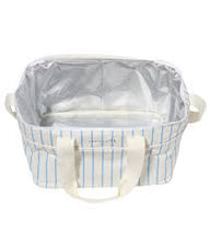 Load image into Gallery viewer, COOLER BAG - BLUE AND CREAM STRIPE