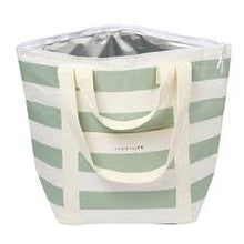 Load image into Gallery viewer, LIGHT COOLER TOTE - SAGE STRIPE - 23L