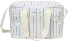 Load image into Gallery viewer, COOLER BAG - BLUE AND CREAM STRIPE