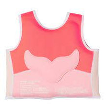 Load image into Gallery viewer, SWIM VEST MELODY THE MERMAID - NEON STRAWBERRY