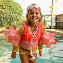Load image into Gallery viewer, SWIM VEST MELODY THE MERMAID - NEON STRAWBERRY