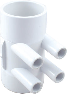 Manifold 2"Slip X 2"Slips X (4)3/4" Smooth Barb Ports