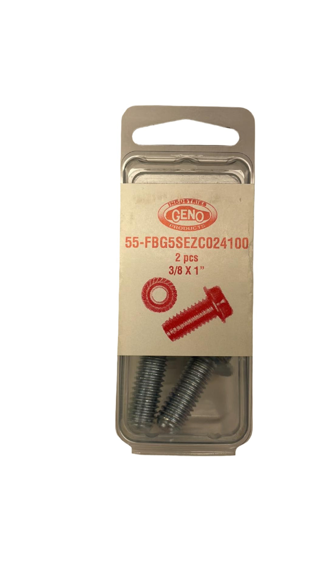 GENO HEX FLANGE BOLT SERRATED GRADE 2 SZ (55FBG5SEZC024100)