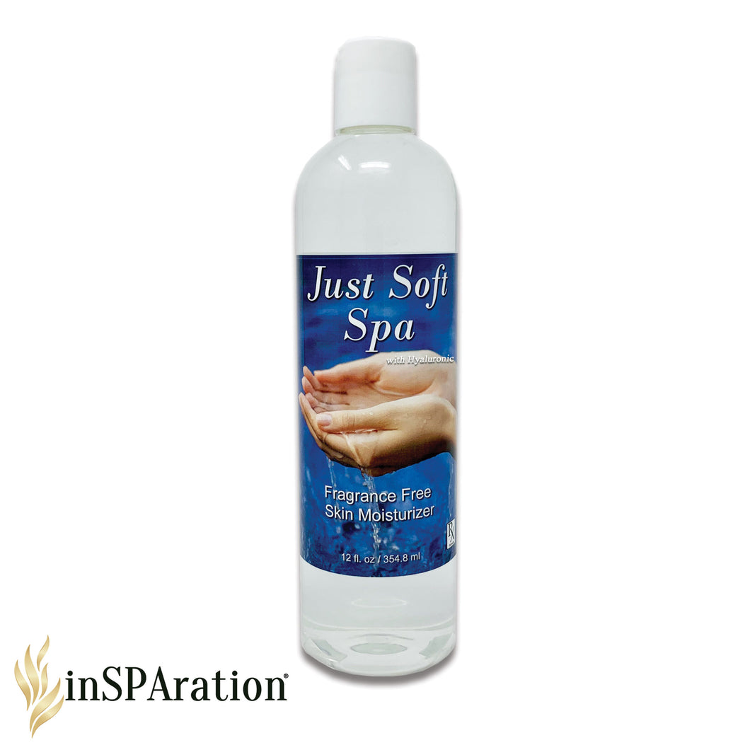JUST SOFT SPA FRAGRANCE FREE WATER MOSITURIZER - 12OZ