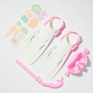 Kids Pink Snorkel Set Medium