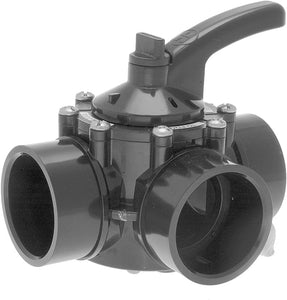 Hayward 3-Way Diverter Valve 1.5" - 2" Pipe (Black)