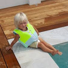 Load image into Gallery viewer, SWIM VEST SALTY THE SHARK - NEON YELLOW

