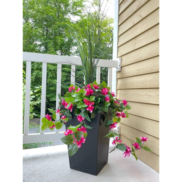 Artificial Light Pink Azaleas Outdoor Flower Arrangement